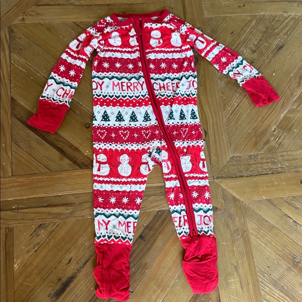 Little Sleepies Pink and White Baby Onesie